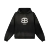 Bitcoin Paris Sun Faded Distressed Hoodie