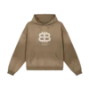 Bitcoin Paris Sun Faded Distressed Hoodie