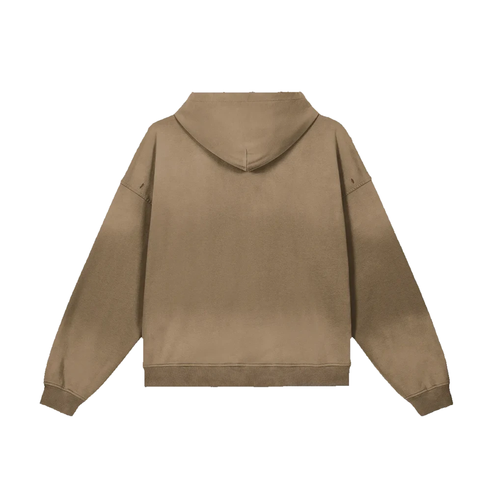 Bitcoin Paris Sun Faded Distressed Hoodie
