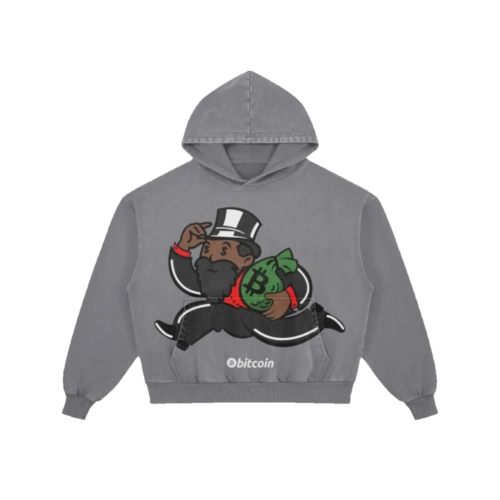 Bitcoin Robbery Faded Boxy Hoodie
