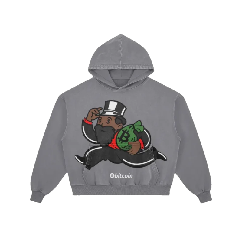 Bitcoin Robbery Faded Boxy Hoodie