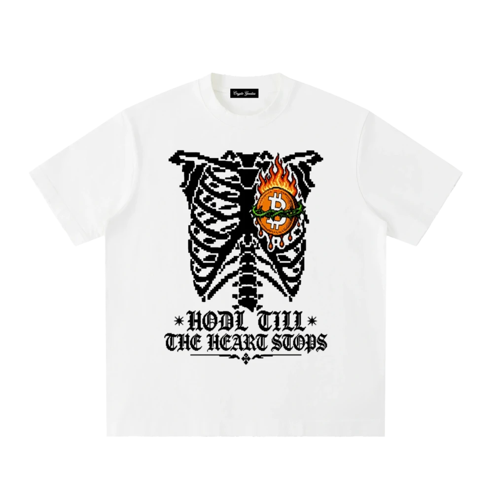 Shop - Btc Hodl Till The Heart Stops Heavyweight Vintage T Shirt