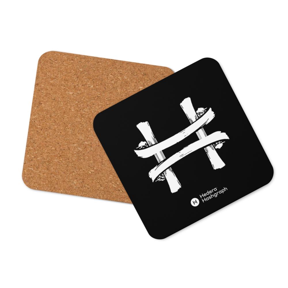 Hedera Hashgraph (JPN) Cork-Back Coaster