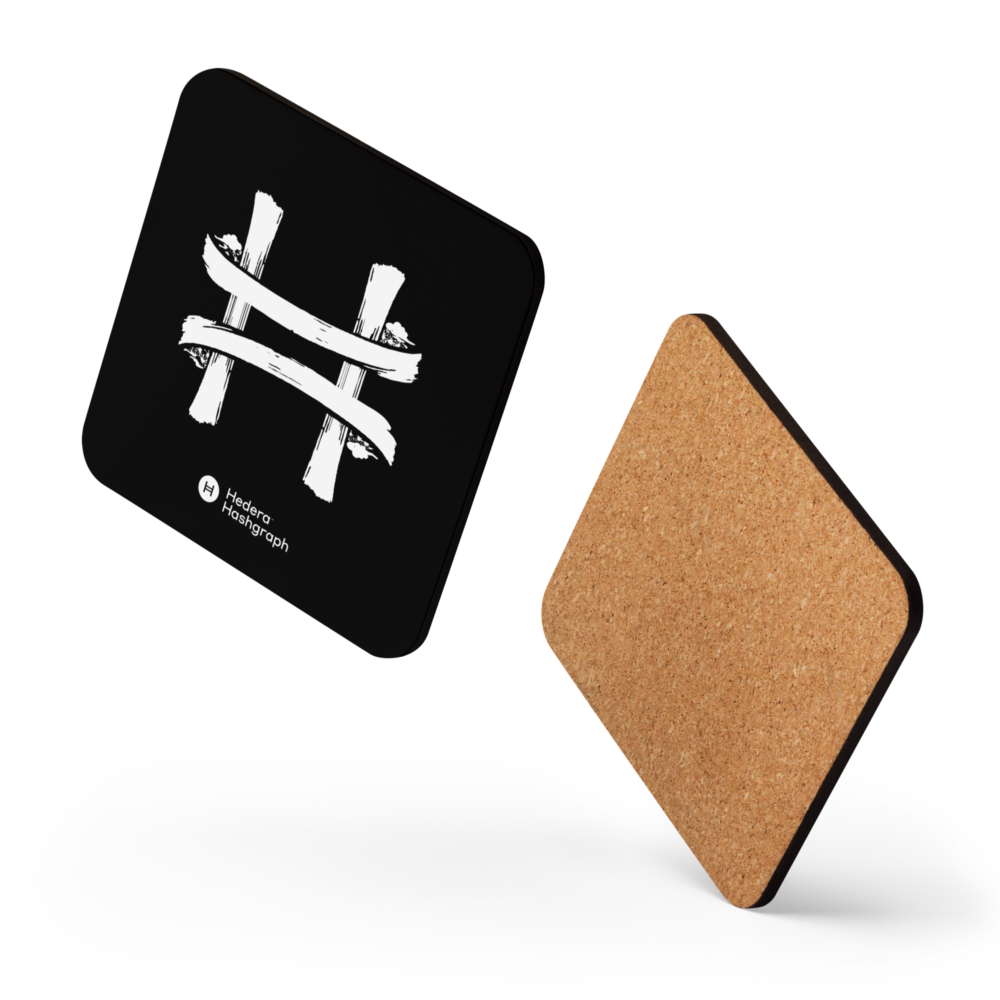 Hedera Hashgraph (JPN) Cork-Back Coaster