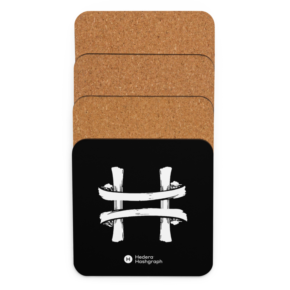 Hedera Hashgraph (JPN) Cork-Back Coaster