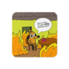 This Is Fine Meme Cork-Back Coaster