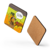 This Is Fine Meme Cork-Back Coaster