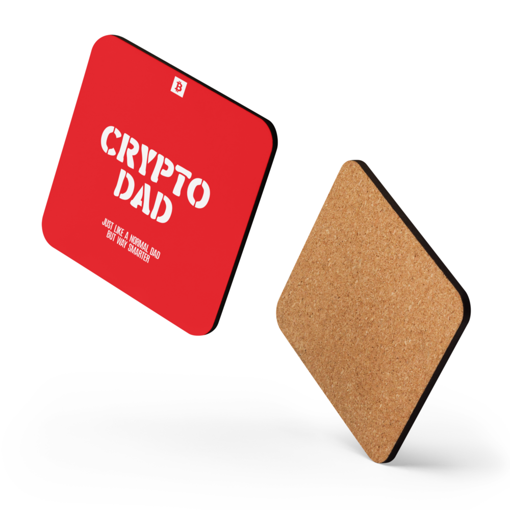Crypto Dad Cork-Back Coaster