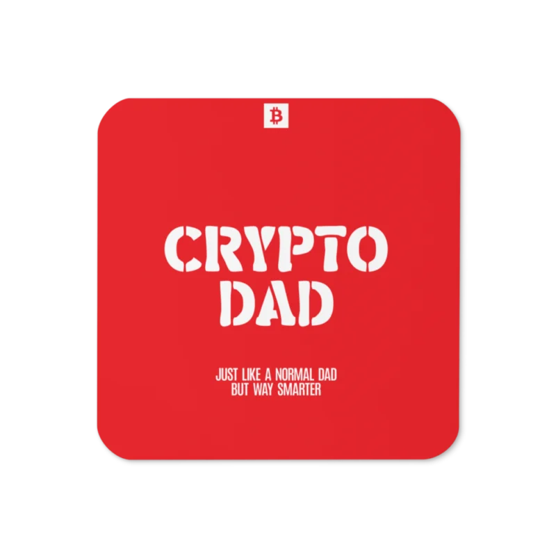 Crypto Dad Cork-Back Coaster