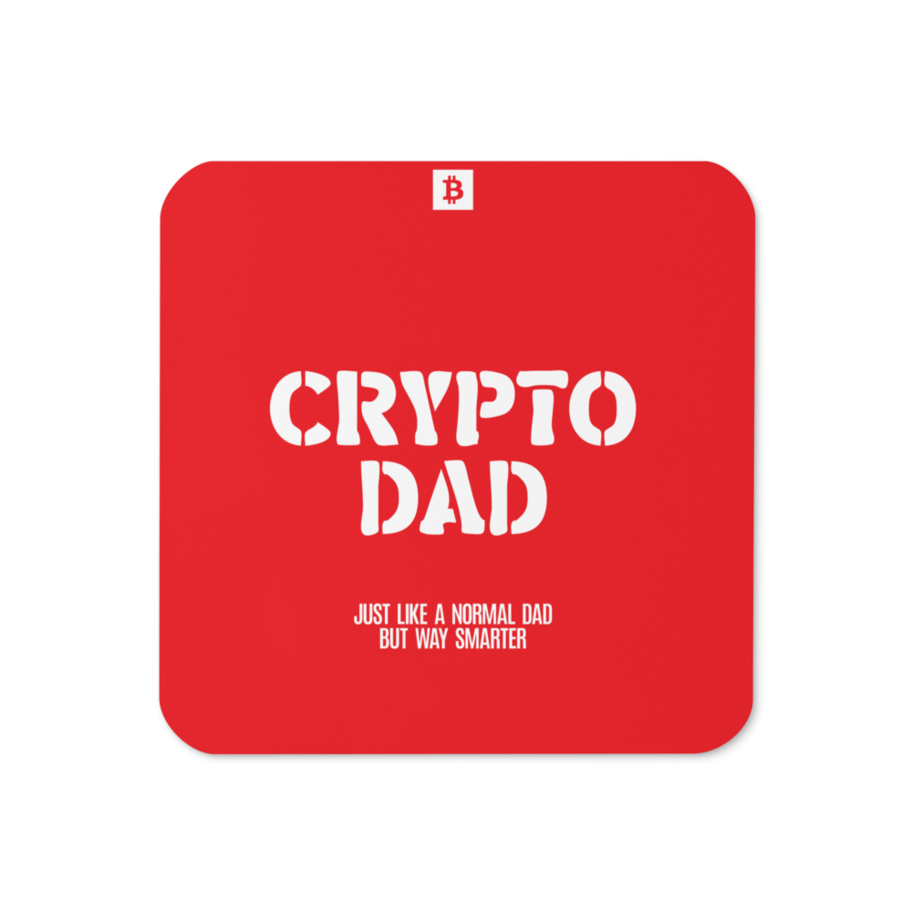 Crypto Dad Cork-Back Coaster
