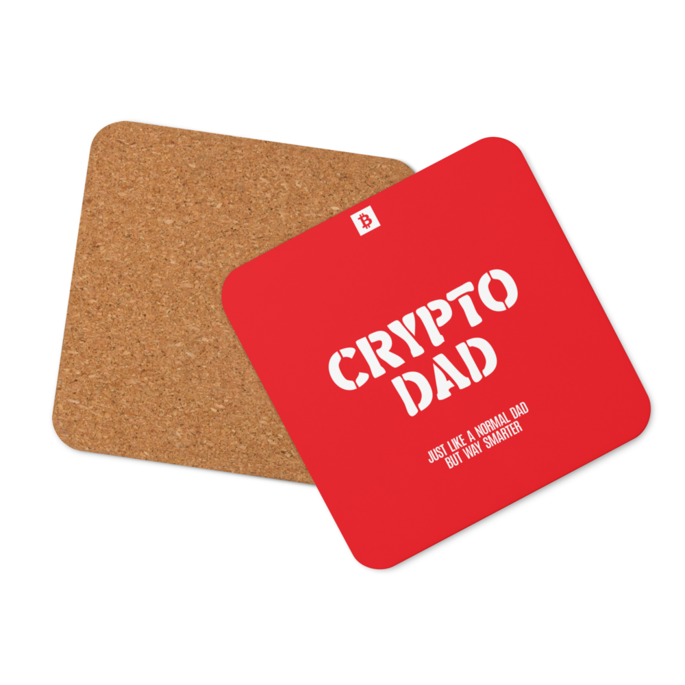 Crypto Dad Cork-Back Coaster