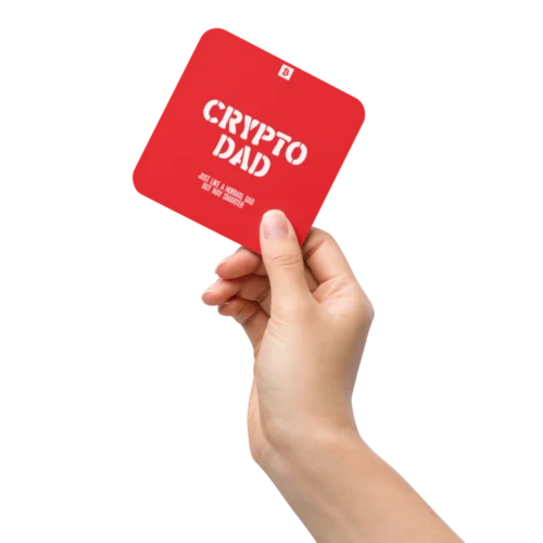 Crypto Dad Cork-Back Coaster