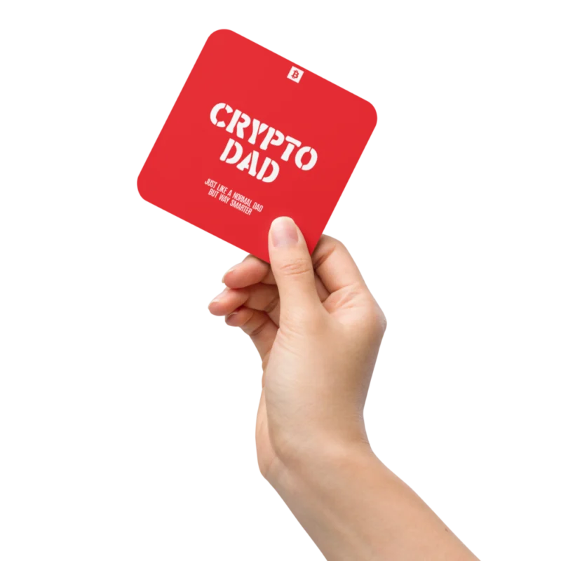 Crypto Dad Cork-Back Coaster