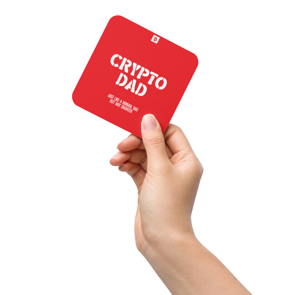 Crypto Dad Cork-Back Coaster