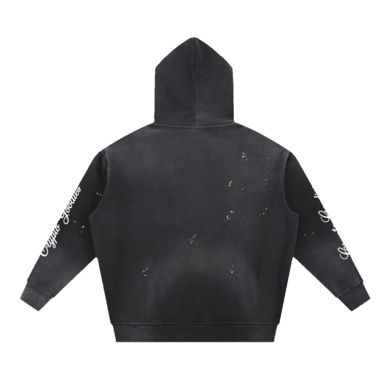Crypto Goodies Vintage Washed Frayed Fleece Hoodie
