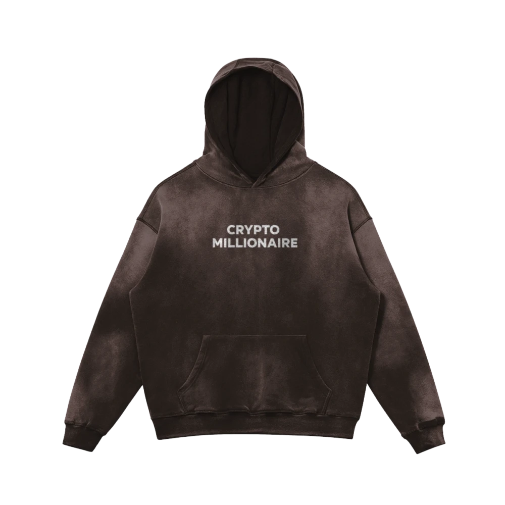 Crypto Millionaire Super Heavyweight Sun Faded Hoodie