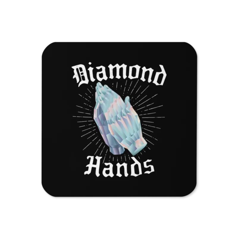 Diamond Hands Cork-Back Coaster