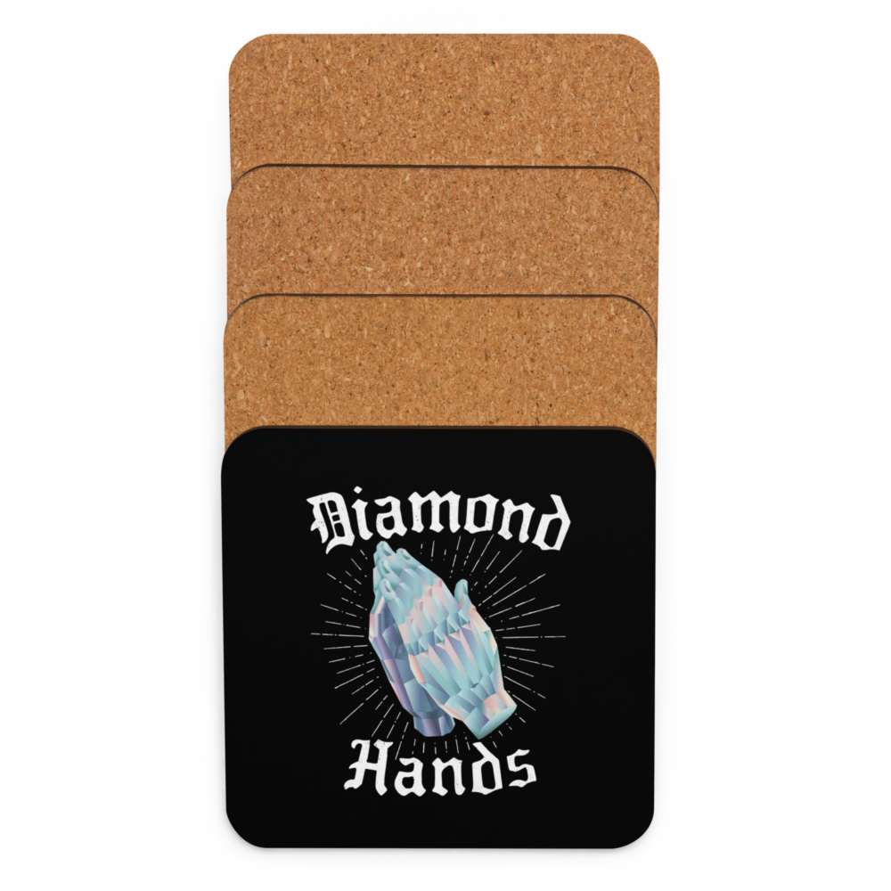 Diamond Hands Cork-Back Coaster