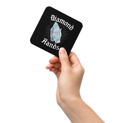 Diamond Hands Cork-Back Coaster