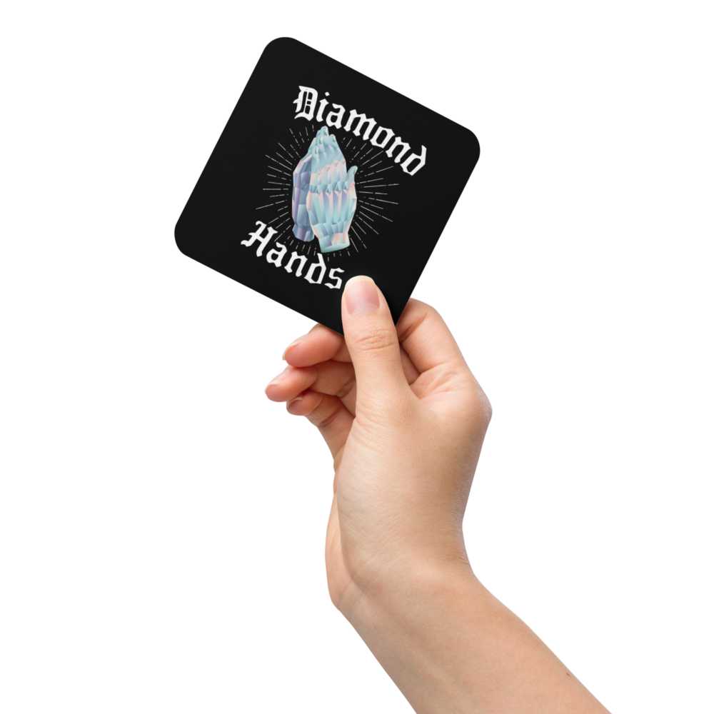 Diamond Hands Cork-Back Coaster