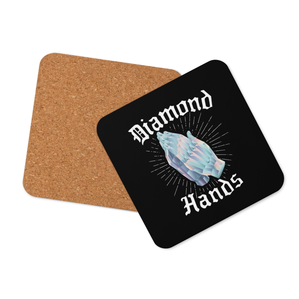 Diamond Hands Cork-Back Coaster