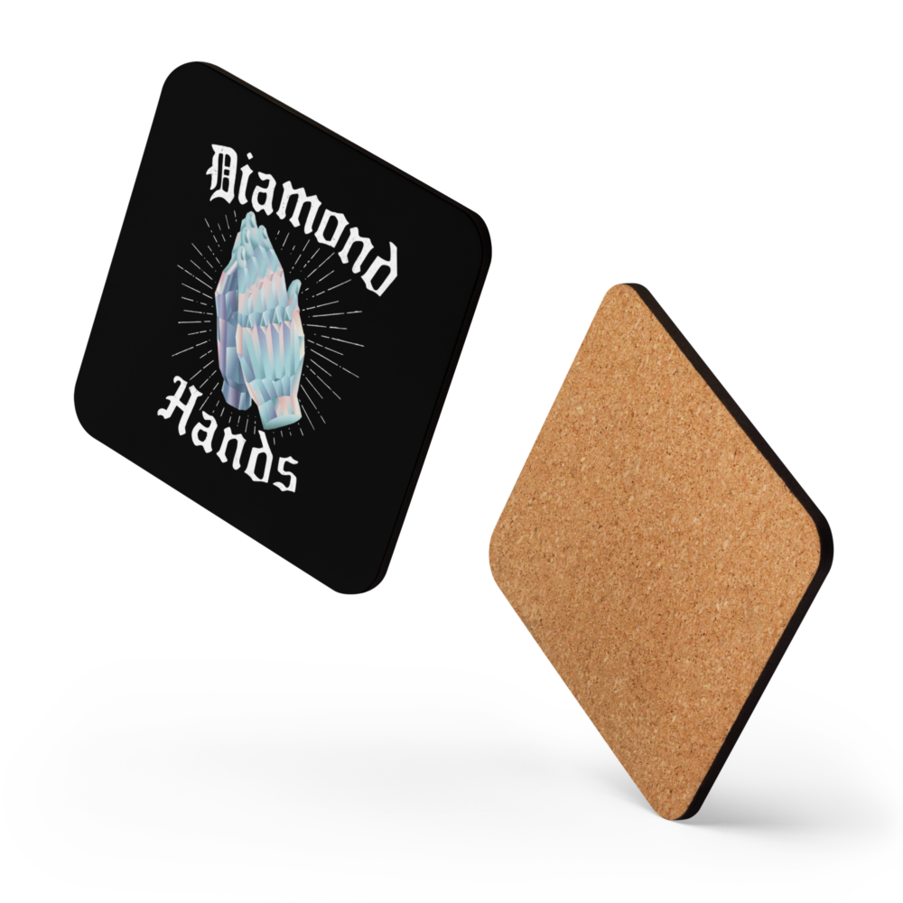 Diamond Hands Cork-Back Coaster