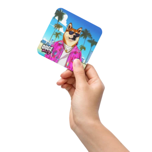 DOGE: Vice City Cork-Back Coaster