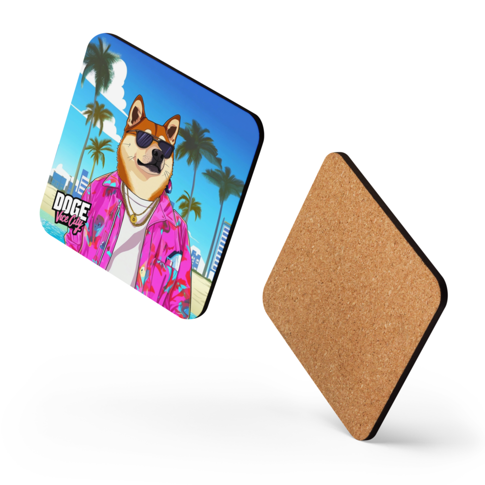 DOGE: Vice City Cork-Back Coaster