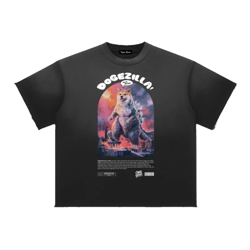 Dogezilla Sun Fade Raw Edge Oversized T-Shirt
