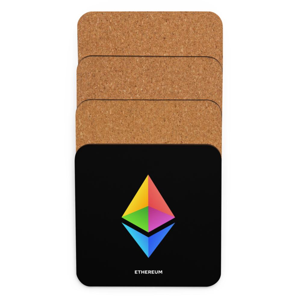 Ethereum Cork-Back Coaster