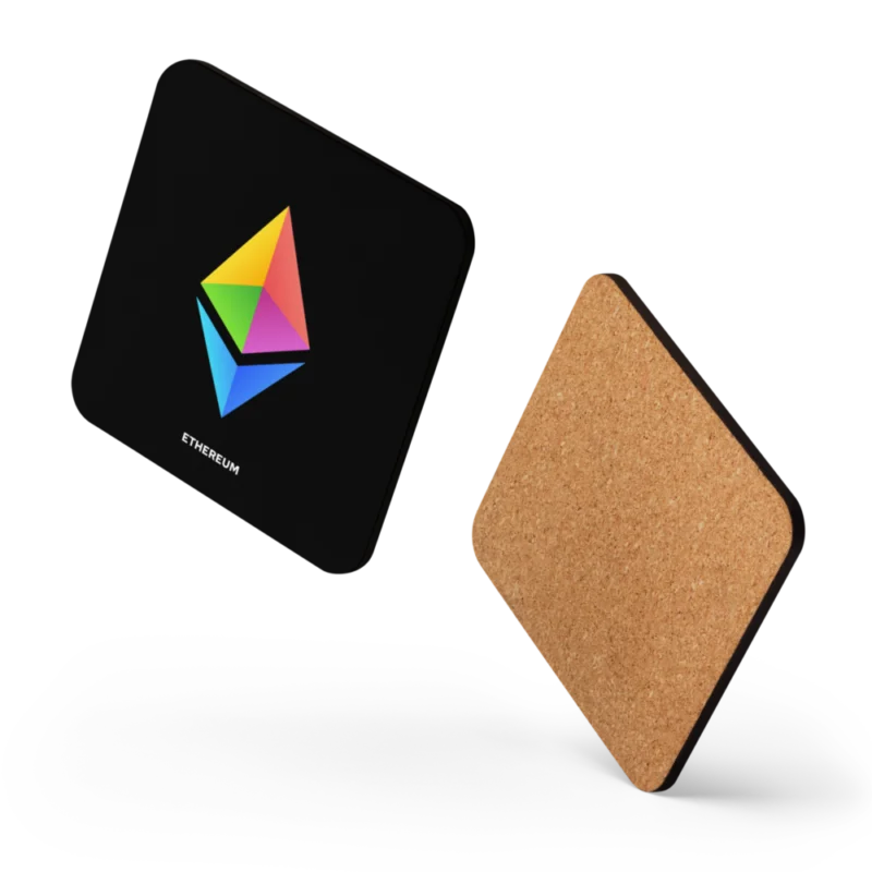 Ethereum Cork-Back Coaster