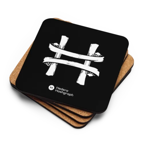 Hedera Hashgraph (JPN) Cork-Back Coaster