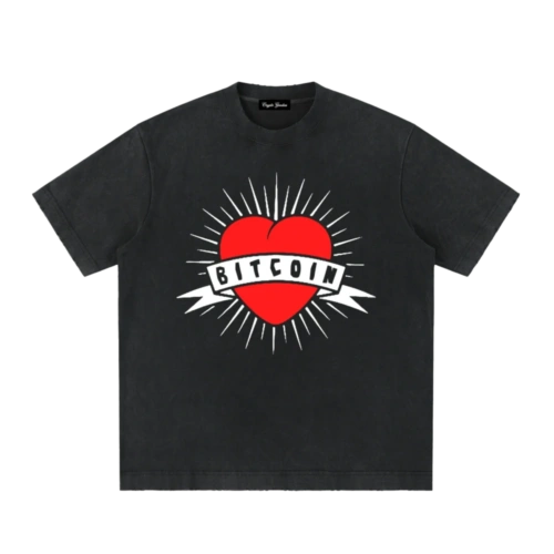 Love Bitcoin Heavyweight Vintage T-Shirt