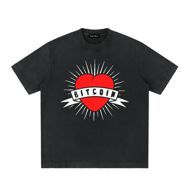 Love Bitcoin Heavyweight Vintage T-Shirt