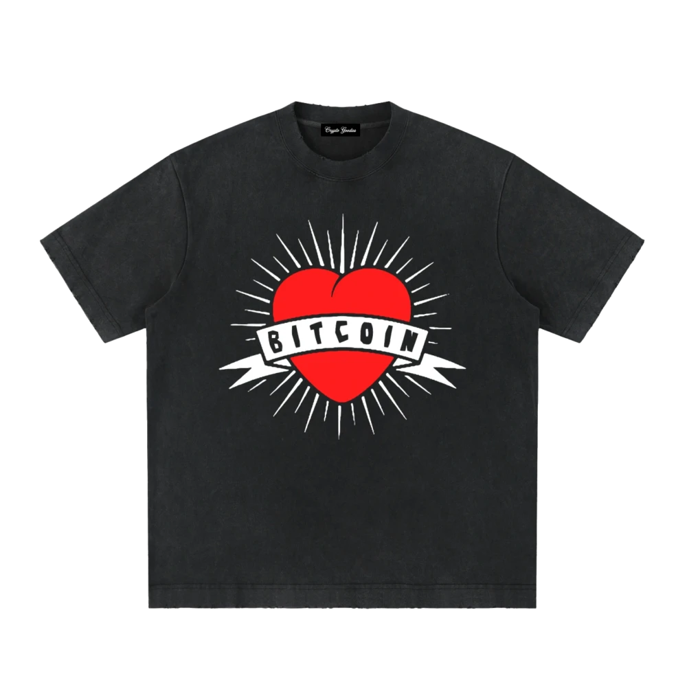 Love Bitcoin Heavyweight Vintage T-Shirt