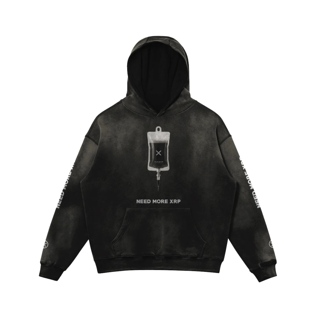 Need More XRP Super Heavyweight Sun Faded Hoodie