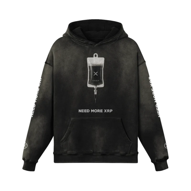 Need More XRP Super Heavyweight Sun Faded Hoodie