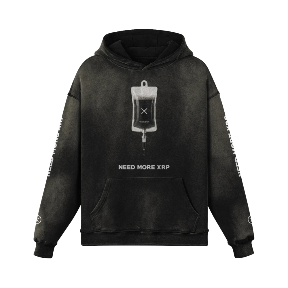 Need More XRP Super Heavyweight Sun Faded Hoodie