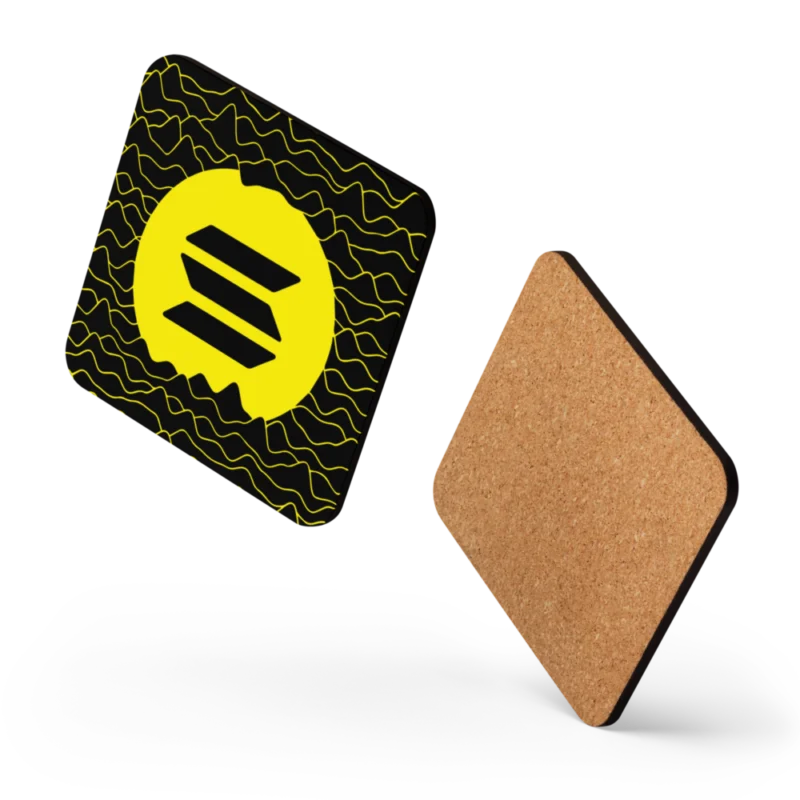 Solana Waves Cork-Back Coaster