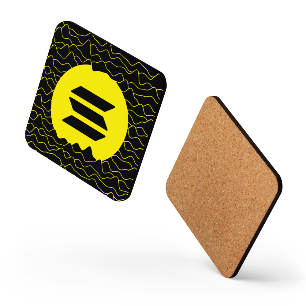 Solana Waves Cork-Back Coaster