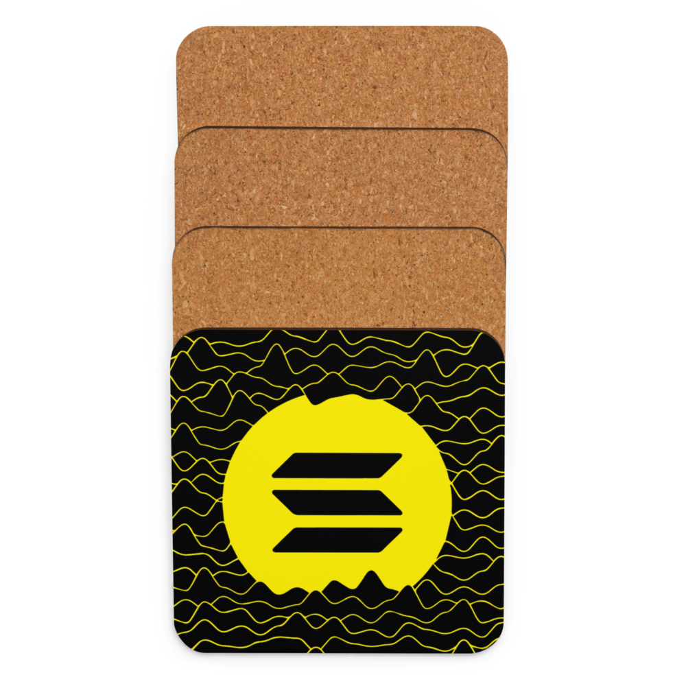 Solana Waves Cork-Back Coaster
