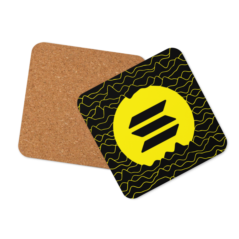 Solana Waves Cork-Back Coaster