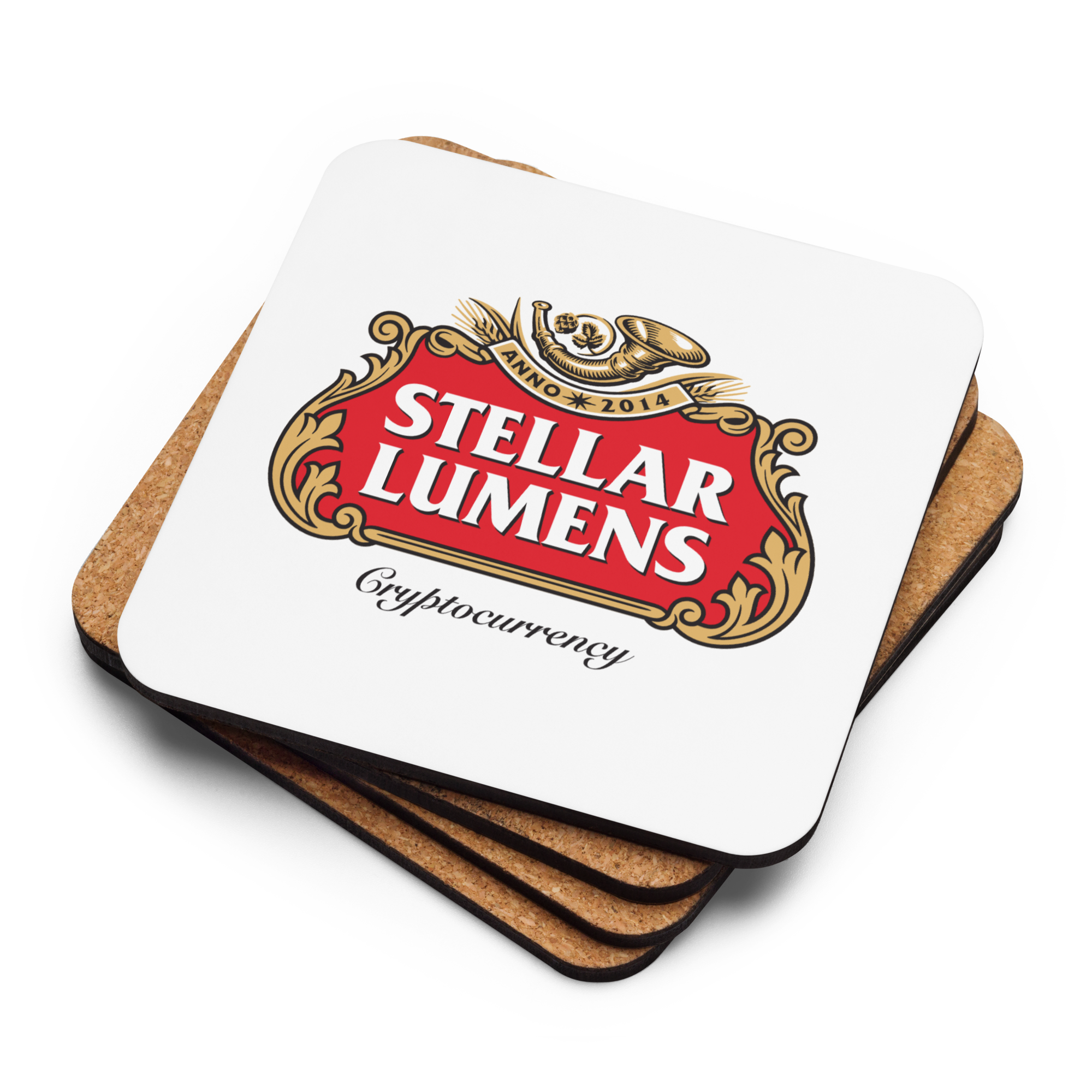 Stellar Lumens Cork-Back Coaster