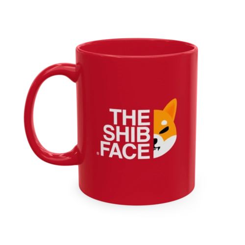 THE SHIB FACE Red Mug