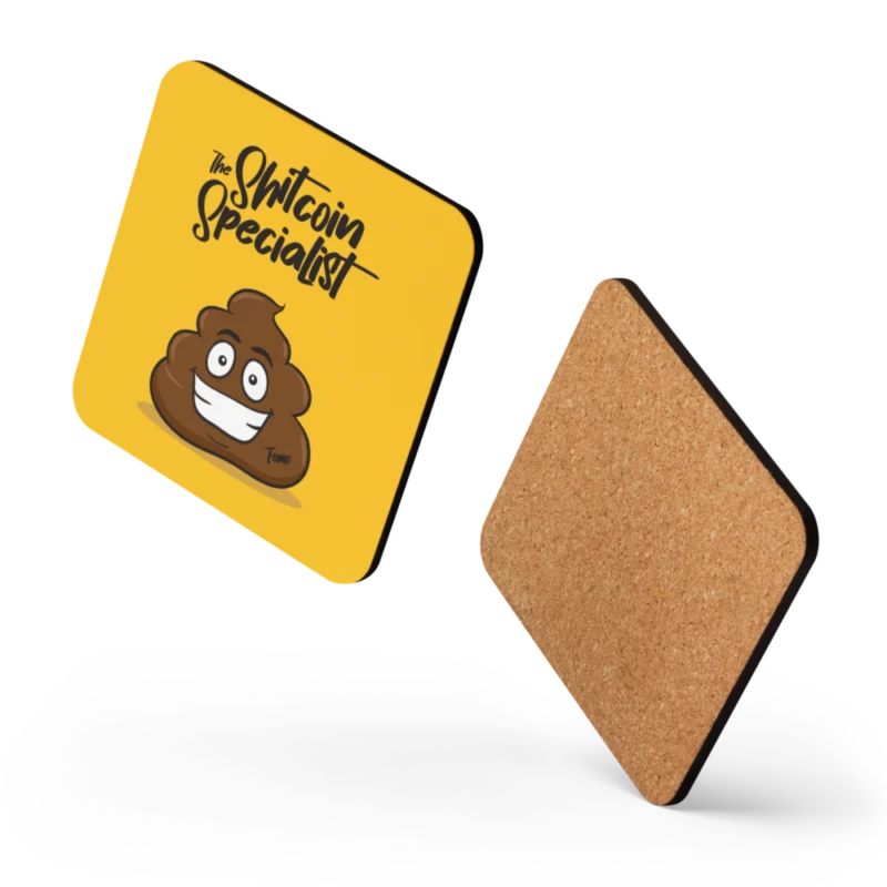 The Shitcoin Specialist Cork-Back Coaster