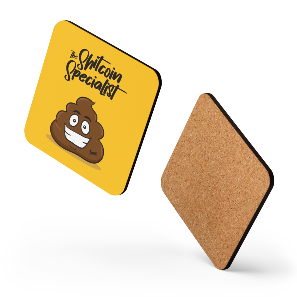 The Shitcoin Specialist Cork-Back Coaster