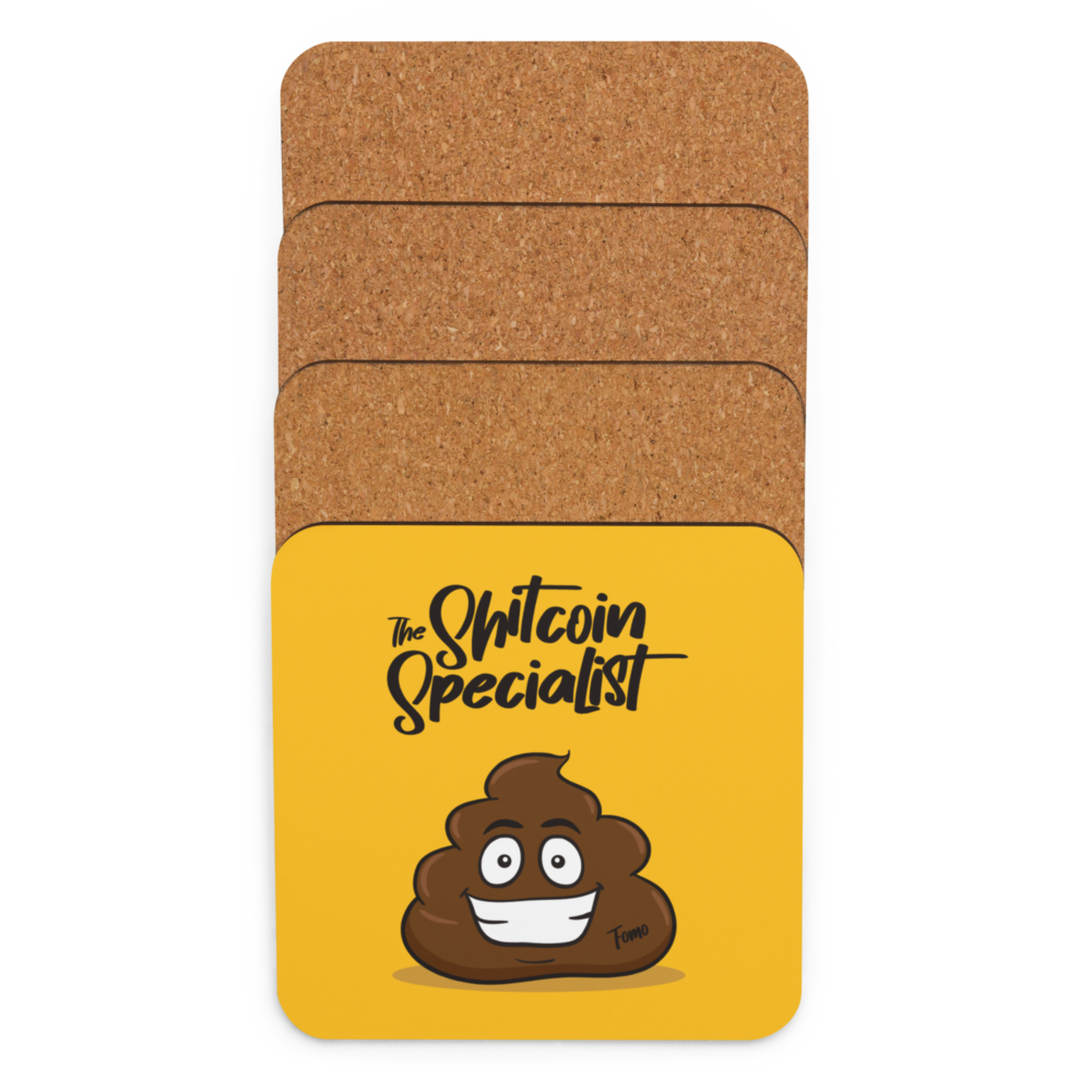 The Shitcoin Specialist Cork-Back Coaster