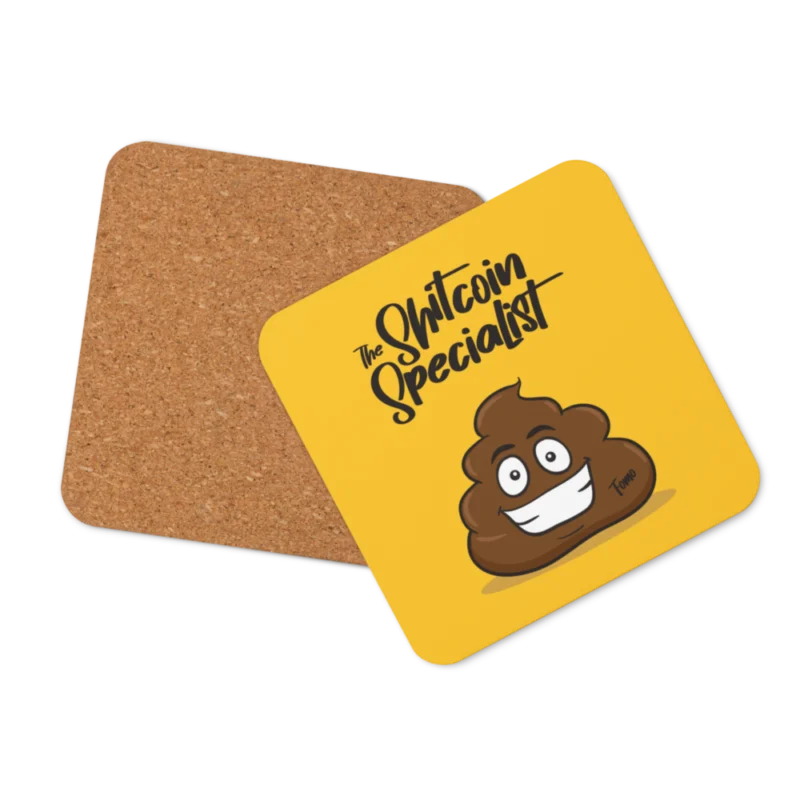 The Shitcoin Specialist Cork-Back Coaster