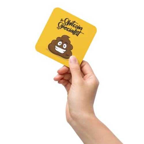 The Shitcoin Specialist Cork-Back Coaster