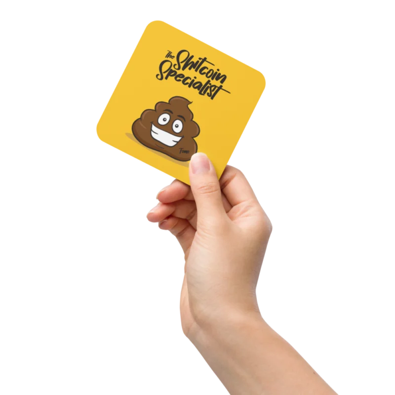 The Shitcoin Specialist Cork-Back Coaster